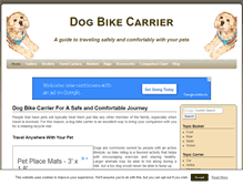 Tablet Screenshot of dogbikecarrier.com